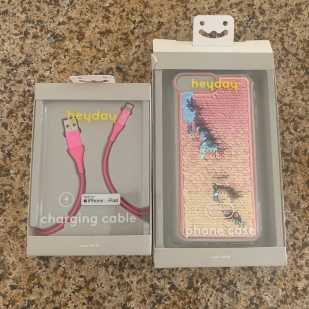 iPhone case and charger